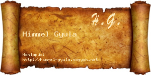 Himmel Gyula névjegykártya